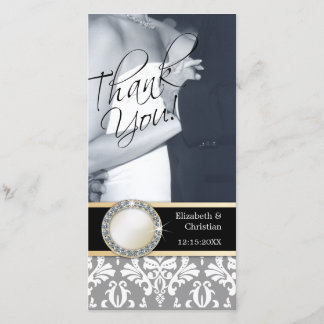 Tarjeta fotográfica de agradecimiento al boda