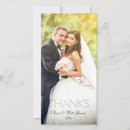 Tarjeta fotográfica de agradecimiento al boda
