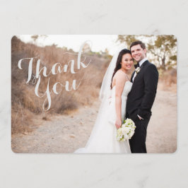 Tarjeta fotográfica de agradecimiento al boda