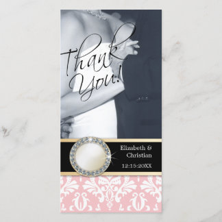 Tarjeta fotográfica de agradecimiento al boda