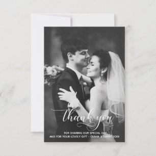 Tarjeta fotográfica de agradecimiento al Boda de t