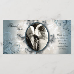 Tarjeta fotográfica de agradecimiento al boda - Fo