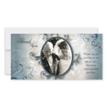 Tarjeta fotográfica de agradecimiento al boda - Fo