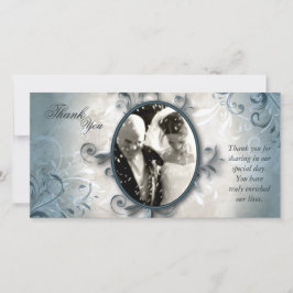 Tarjeta fotográfica de agradecimiento al boda - Fo