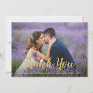 Tarjeta fotográfica de agradecimiento al boda Gu