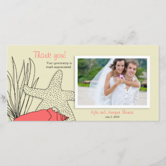 Tarjeta fotográfica de agradecimiento al boda - Te