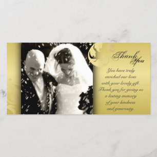 Tarjeta fotográfica de agradecimiento al boda - Te
