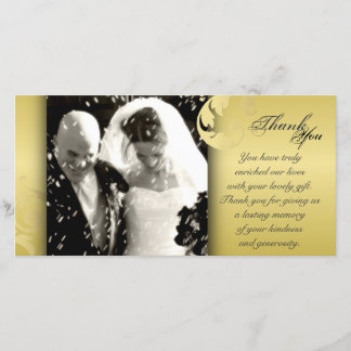 Tarjeta fotográfica de agradecimiento al boda - Te