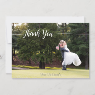 Tarjeta fotográfica de agradecimiento Boda con esc