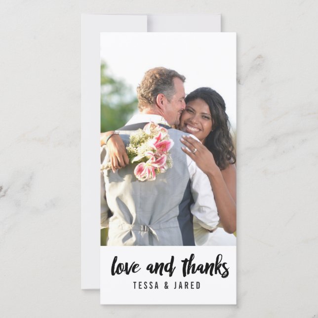 Tarjeta fotográfica de agradecimiento | BODAS (Anverso)