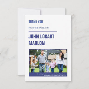 Tarjeta fotográfica de agradecimiento de funeral