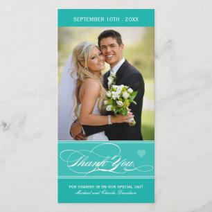 Tarjeta fotográfica de agradecimiento encantadora 