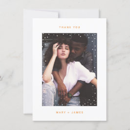 Tarjeta fotográfica de agradecimiento Minimalista 