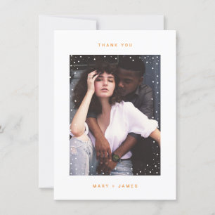 Tarjeta fotográfica de agradecimiento Minimalista 