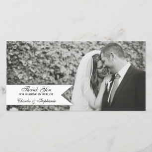 Tarjeta fotográfica de agradecimiento para Bodas b
