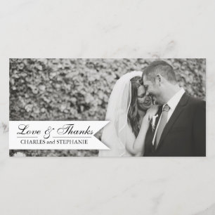 Tarjeta fotográfica de agradecimiento para Bodas b