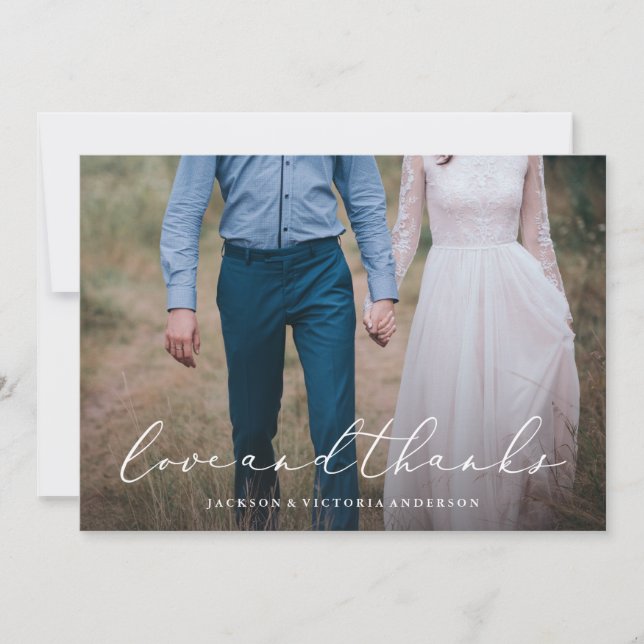Tarjeta fotográfica de agradecimiento por amor (Anverso)
