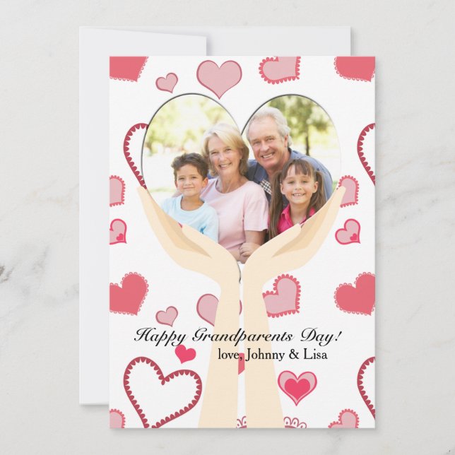 Tarjeta fotográfica de amor especial para abuelos (Anverso)
