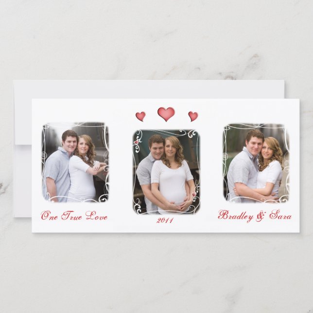 Tarjeta fotográfica de amor para El día de San Val (Anverso)