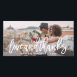 Tarjeta fotográfica de amor y agradecimiento Boda<br><div class="desc">Gracias a sus invitados con una tarjeta de boda personalizada gracias por mostrar imágenes de su día especial!</div>