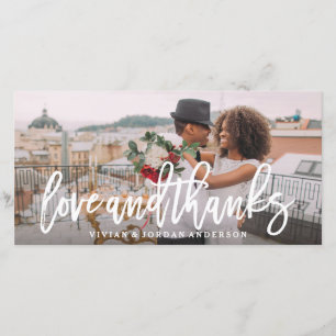 Tarjeta fotográfica de amor y agradecimiento Boda