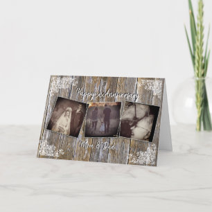 Tarjeta fotográfica de aniversario personalizada