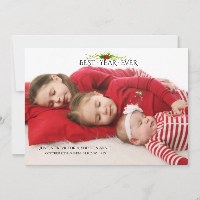 Tarjeta fotográfica de Año Nuevo (Anverso)