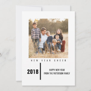 Tarjeta fotográfica de Año Nuevo de Moda minimalis