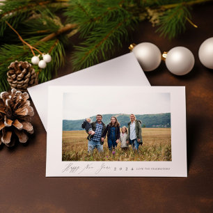 Tarjeta fotográfica de Año Nuevo de Personalizado