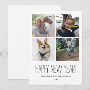 Tarjeta fotográfica de Año Nuevo Feliz