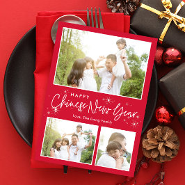 Tarjeta fotográfica de Año Nuevo Lunar del cielo b