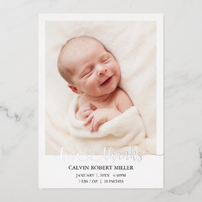 Tarjeta fotográfica de anuncio de nacimiento de am (Anverso)