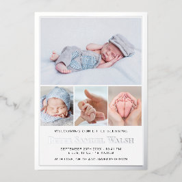 Tarjeta fotográfica de anuncio de nacimiento de be