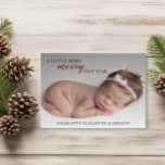 Tarjeta fotográfica de anuncio de nacimiento para<br><div class="desc">Anuncie la llegada de su dulce recién nacido con estos anuncios de nacimiento de tarjetas de navidades. Personaliza con 1 foto en la parte delantera y 3 fotos en la parte posterior. Incluya todos los datos de nacimiento de su bebé en la parte posterior de la tarjeta para una tarjeta...</div>