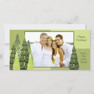 Tarjeta fotográfica de árbol de Navidad