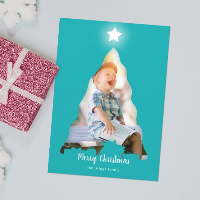 Tarjeta fotográfica de árbol de Navidad (Subido por el creador)
