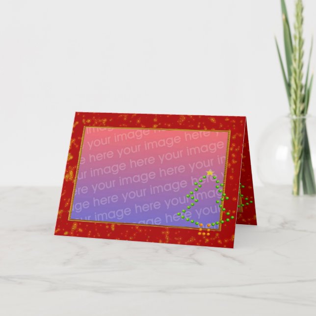 Tarjeta fotográfica de árbol de Navidad (Anverso)