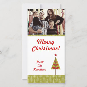 Tarjeta fotográfica de árbol de navidad 4x8 de Est