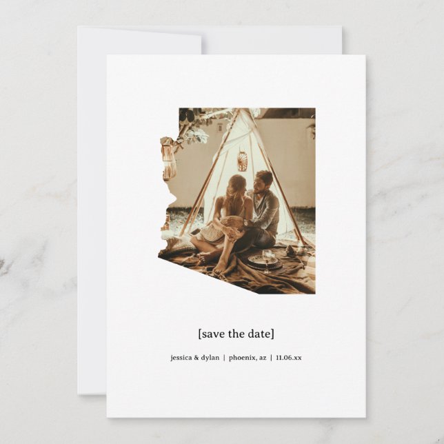 Tarjeta fotográfica de Arizona para guardar la fec (Anverso)