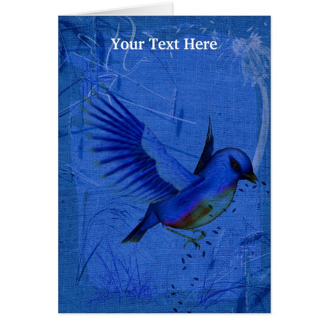 Tarjeta fotográfica de Arte Animal Bluebird (Frente)