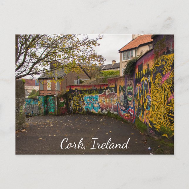 Tarjeta fotográfica de arte callejero Cork Ireland (Anverso)