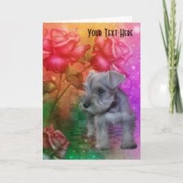 Tarjeta fotográfica de arte de perro de Schnauzer