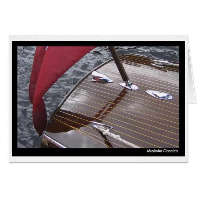 Tarjeta fotográfica de barco antiguo (Anverso (Horizontal))