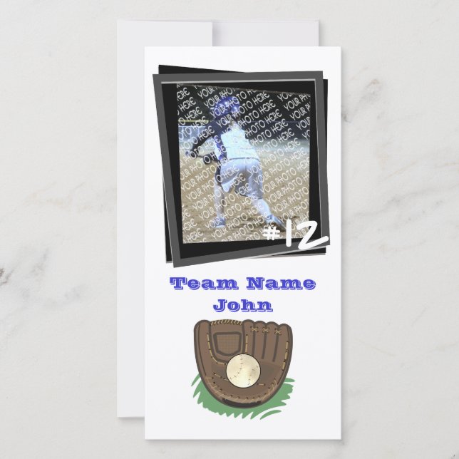 Tarjeta fotográfica de béisbol (Anverso)