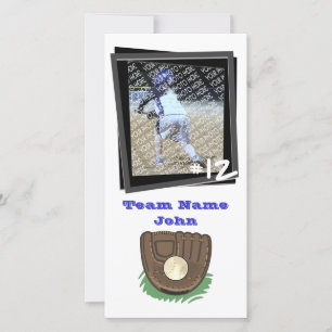Tarjeta fotográfica de béisbol