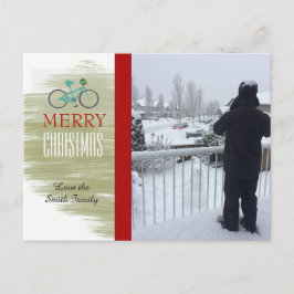 Tarjeta fotográfica de bicicleta de vacaciones