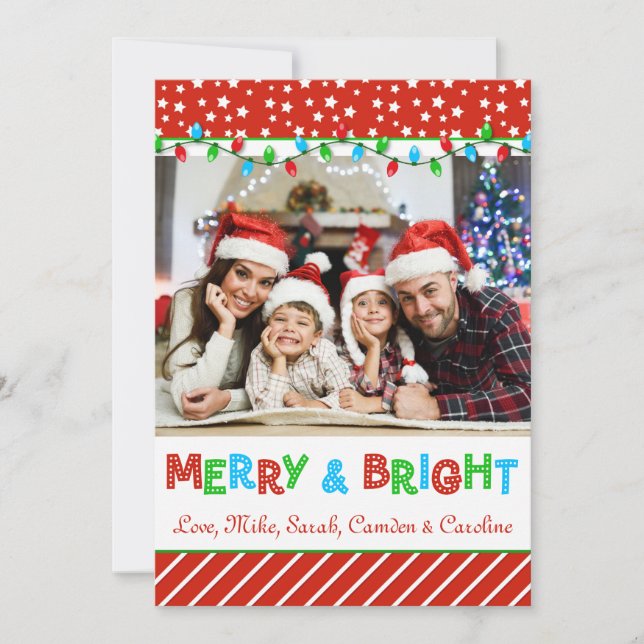 Tarjeta fotográfica de bienvenida de la familia de (Anverso)