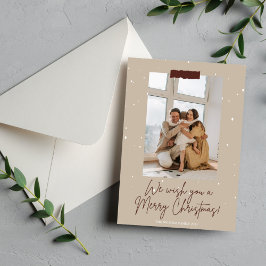 Tarjeta fotográfica de bienvenida de Navidades mar