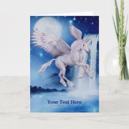 Tarjeta fotográfica de caballo de unicornio Fantas