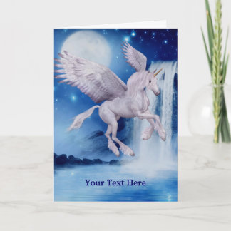Tarjeta fotográfica de caballo de unicornio Fantas